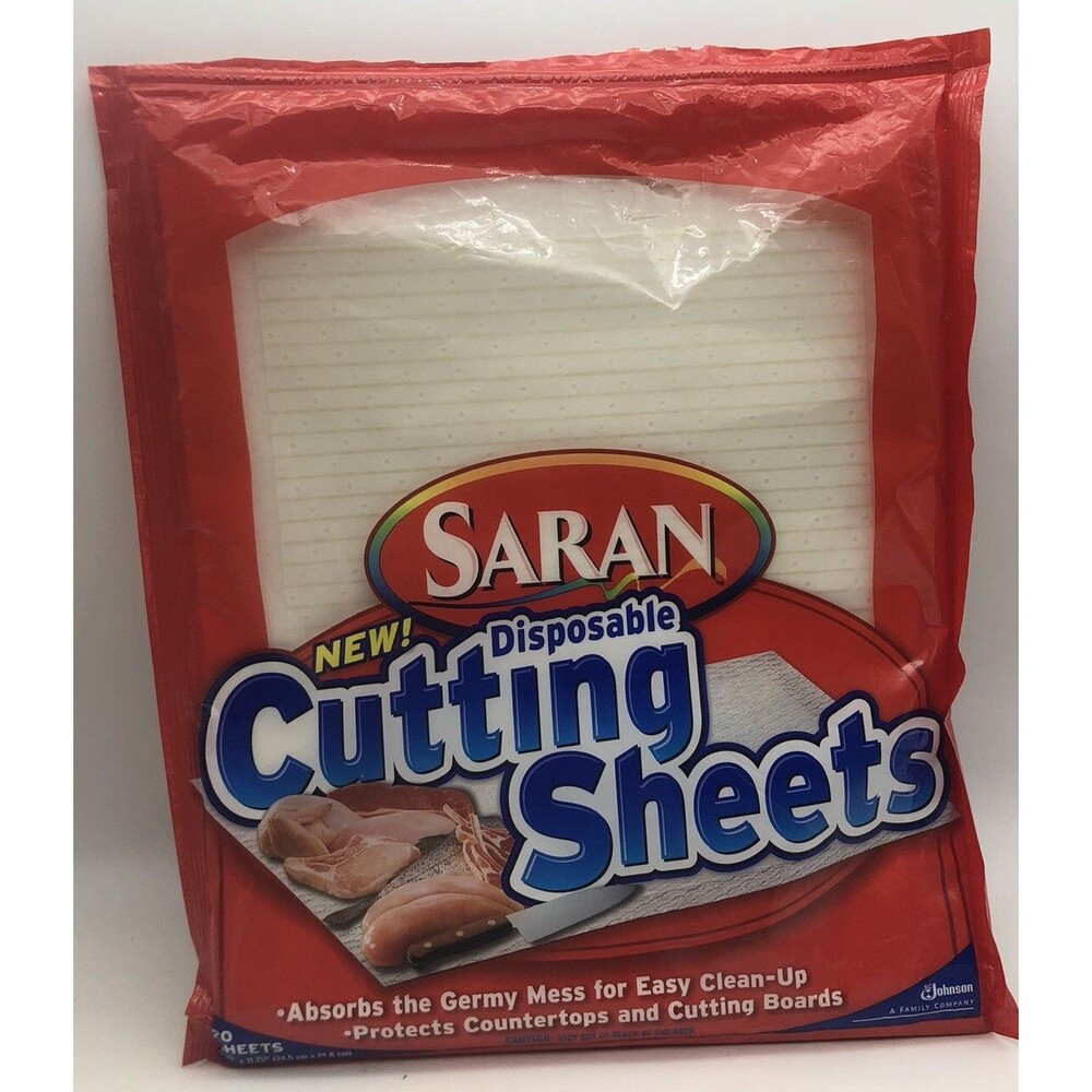 Saran Disposable Cutting Sheets 9.68" X 11.75" Open Package 19 Sheets